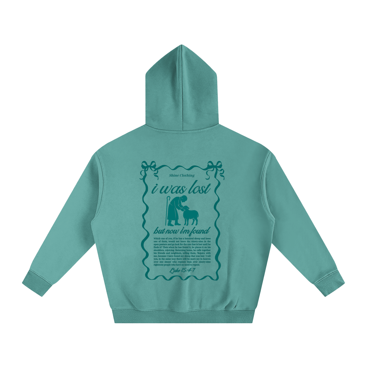 Lost and Found Green Oversize Fleeced Hoodie