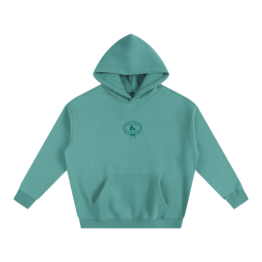 Lost and Found Green Oversize Fleeced Hoodie