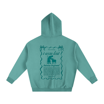 Lost and Found Green Oversize Fleeced Hoodie
